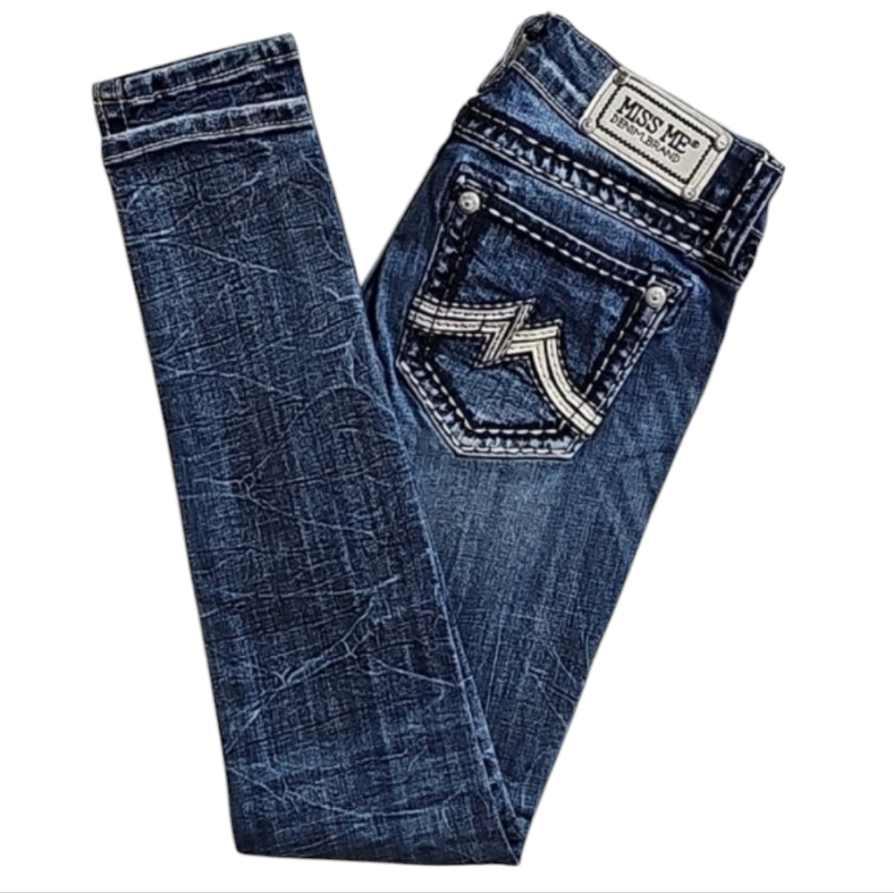 Miss Me Brand Vintage Signature Skinny Jeans. Women's Size: W26x30 1/2L.